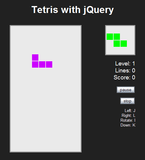 Tetris With jQuery