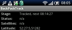 BackPackTrack for Android screenshot 1