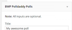 Better WordPress Polldaddy Polls screenshot 1