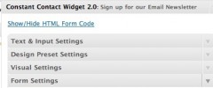 Constant Contact WordPress Widget screenshot 5