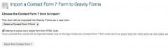 Contact Form 7 Gravity Forms Importer screenshot 1