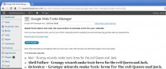 Google Web Fonts Manager screenshot 1