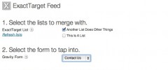 Gravity Forms ExactTarget Add-on screenshot 2