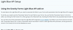 Gravity Forms Light Blue API Add-On screenshot 1