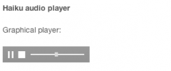 Haiku minimalist audio player screenshot 1