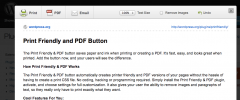 Print Friendly and PDF Button screenshot 1