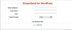 StreamSend WordPress Plugin screenshot 1