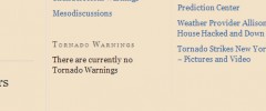 Wordpress Tornado Warnings screenshot 1