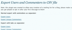 Users to CSV screenshot 1