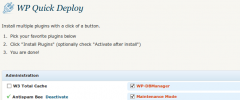 WP Quick Deploy screenshot 1